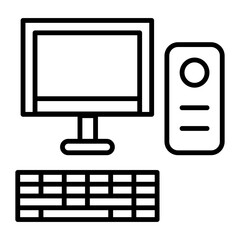 Vector Line Icon DesignDsktop Vector Line Icon Design