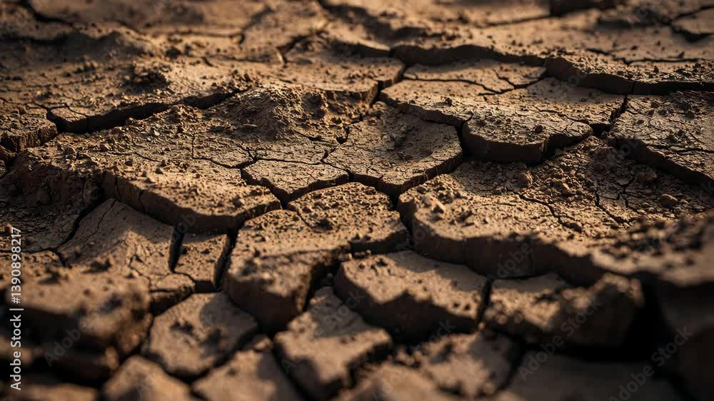 Poster close-up of dark soil texture serving as a backdrop for dry soil.
