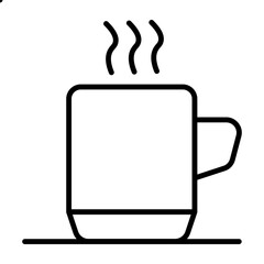 Coffee Vector Line Icon Design