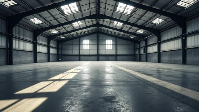 Interior of an empty warehouse