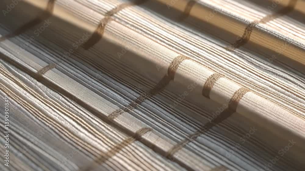 Aufkleber intricate texture of a woven fabric, showcasing a grid pattern with subtle light reflections.