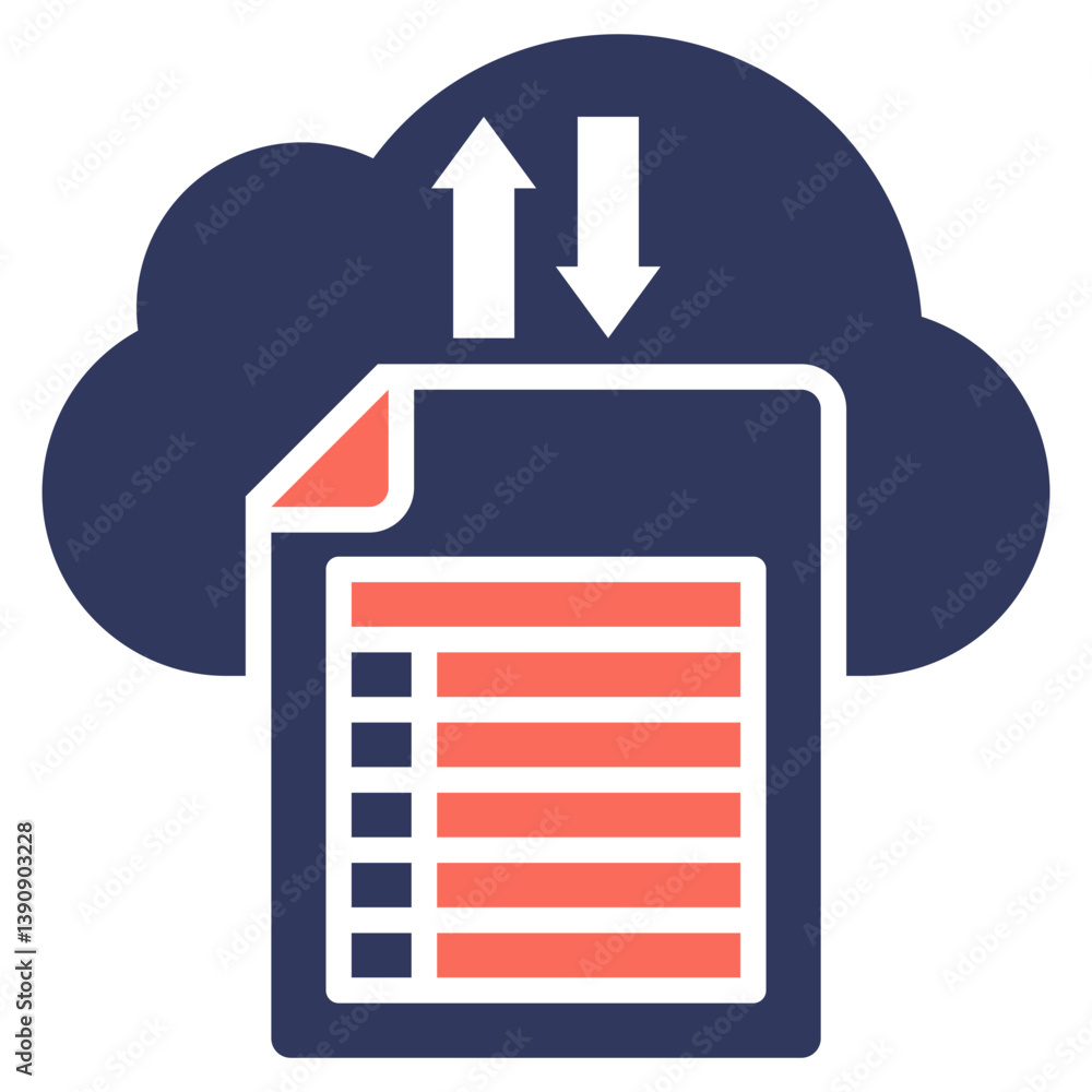 Poster data collection mixed icon