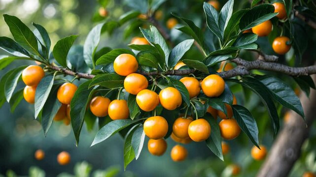 Branch from a kumquat tree