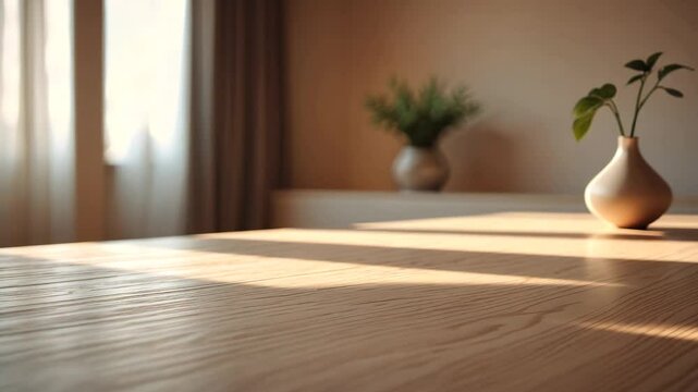Complimentary tabletop backdrop in a blurred indoor setting.