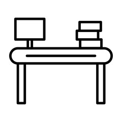 Workplace Vector Line Icon Design