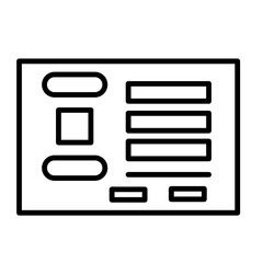 Motherboard Vector Line Icon Design