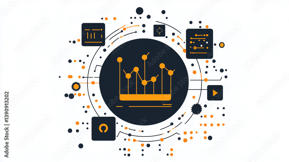 Poster data analysis visualization graph chart business intelligence dashboard analytics and reporting desi