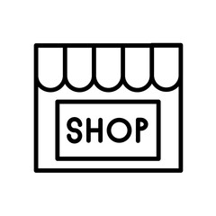 Shop Vector Line Icon Design