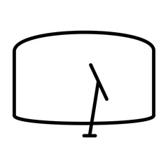 Windscreen Vector Line Icon Design