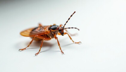 Close-up of single insect on white background, design, wildlife
