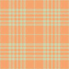 Plaid pattern seamless. Mellow beige & Muted peach Tartan Fabric Design. 