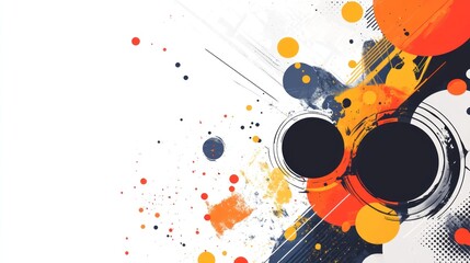 Fototapeta premium Abstract colorful graphic design splashes