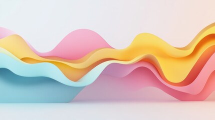 Abstract Colorful Liquid Waves Interior