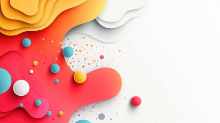 Abstract colorful paper cut layers background