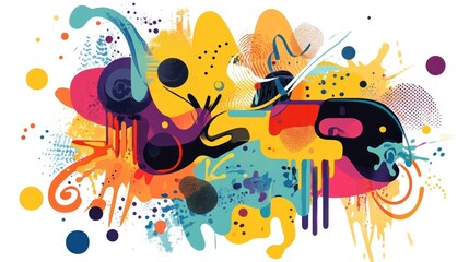 Abstract colorful shapes design background