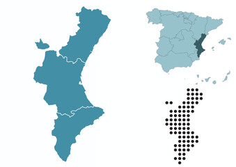 Set maps of Valencian Community