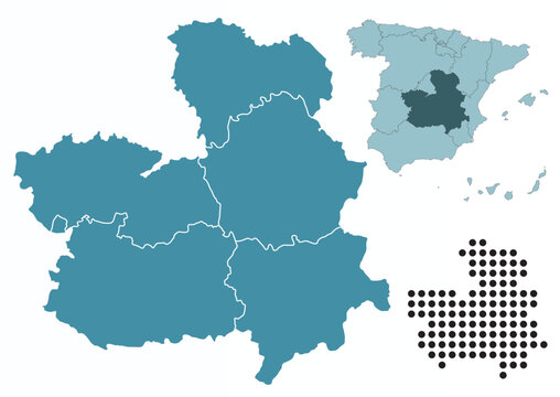 Set maps of Castilla&ndash;La Mancha province