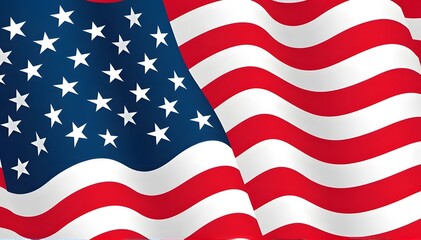 Fototapeta premium Close up of a stars and stripes USA flag