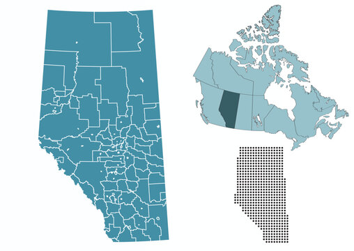 Set maps of Alberta province