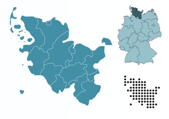 Set maps of Schleswig-Holstein province