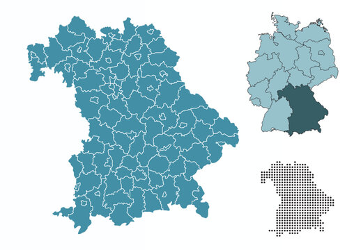 Set maps of Bavaria province