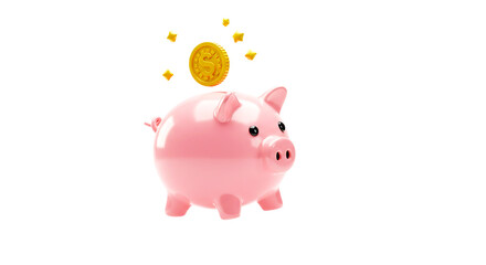 Pink piggy bank money savings finance investment currency wealth coin dollar deposit fund future goal