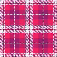 Fire white Seamless Tartan with Classic red violet accents Fabric Design