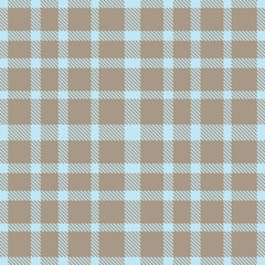 Vivid pale sky blue and Vivid cement Seamless Tartan Fabric Design