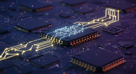 electronic circuit board with processor