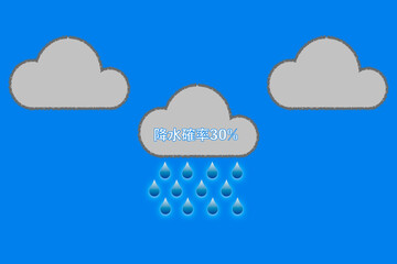 降水確率30%