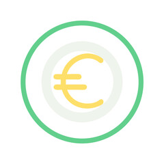 Obraz premium Euro Icon Vector Design