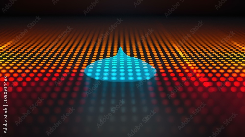 Poster vibrant music abstract visuals blend sound waves and an equalizer, creating a rhythmic and dynamic b