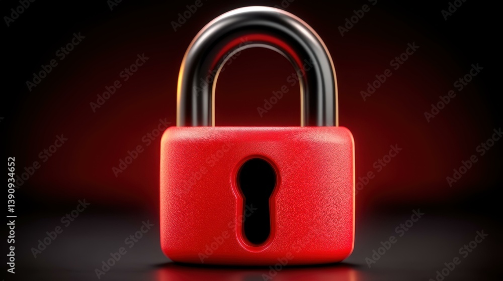 Poster a digital lock signifies robust cybersecurity it symbolizes the protection of information and networ