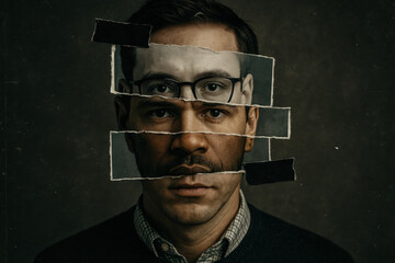 An image representing identity theft and deepfake technology. Promoting prevention of cybercrime and fraud.