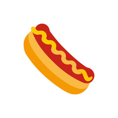 hot dog with mustard