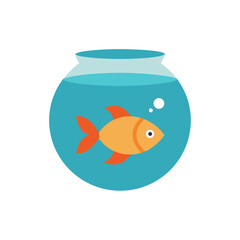 goldfish in a glass