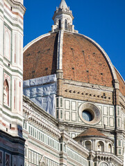 Panorama of The Old Town of city of Florence, Italy