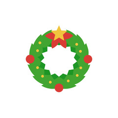 red christmas ball with star