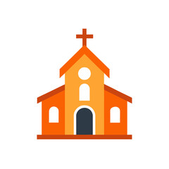 church icon isolated on white