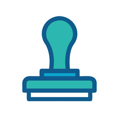 Classic Stamp Icon Vector for Postal and Document Designs