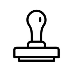 Classic Stamp Icon Vector for Postal and Document Designs