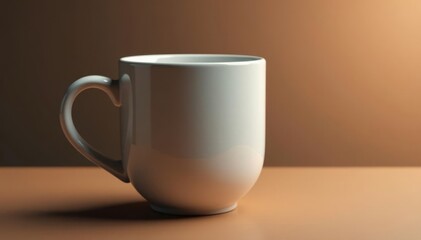 Large empty coffee mug, side view, clean lines , beverage, isolated, drinkware