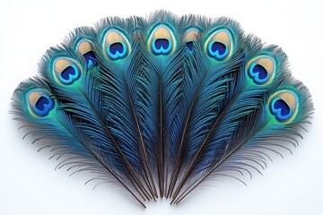 Obraz premium Peacock Feathers Collection Hyper-Realism Vivid Colors Intricate Details Natural Light