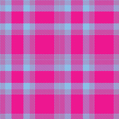 Plaid pattern seamless. Iridescent light blue & Deep wisteria Tartan Fabric Design. 