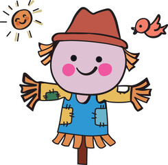 rice field people anime character vector eps 10