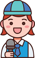 Obraz premium Female Reporter