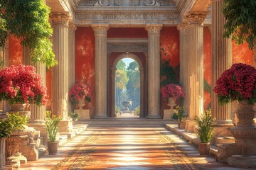 Fototapeta premium Library Ruins of Ephesus in Turkey Ancient Roman Architecture Highlights
