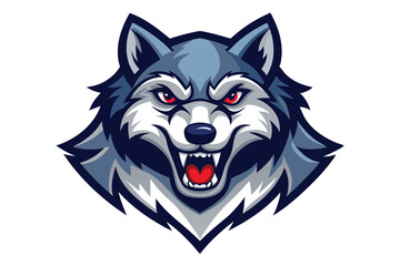 Wild Wolf Mascot Logo Template With Aggressive and Dynamic Branding Concept.