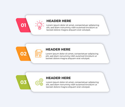 Numbered list with three white rectangles with text.