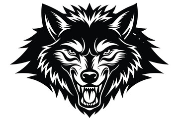 Wild Wolf Mascot Logo Template With Aggressive and Dynamic Branding Concept.